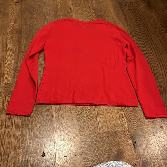 Adrienne Vittadini Women’s Long Sleeve Cashmere Sweater Red Size Medium - Picture 2 of 4